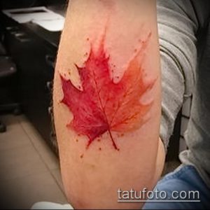 тату лист фото (значение) - пример интересного рисунка тату - 018 tatufoto.com