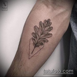 тату лист фото (значение) - пример интересного рисунка тату - 024 tatufoto.com