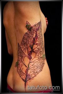 тату лист фото (значение) - пример интересного рисунка тату - 026 tatufoto.com