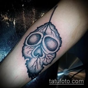 тату лист фото (значение) - пример интересного рисунка тату - 034 tatufoto.com