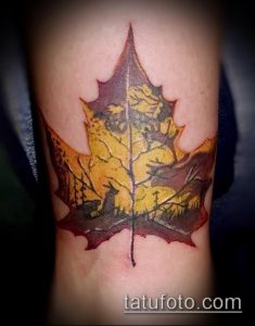 тату лист фото (значение) - пример интересного рисунка тату - 062 tatufoto.com