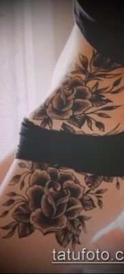 тату на бедре женские (значение) — пример интересного рисунка тату — 002 tatufoto.com