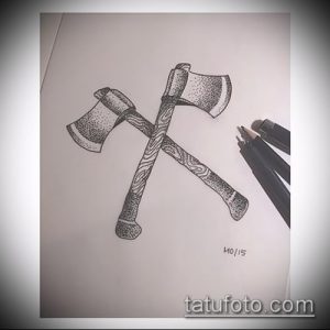 тату топор фото (значение) - пример интересного рисунка тату - 010 tatufoto.com