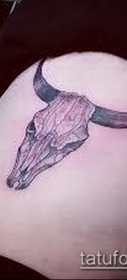 тату череп быка фото (значение) — пример интересного рисунка тату — 001 tatufoto.com