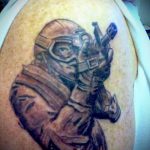 фото военных тату №547 - эксклюзивный вариант рисунка, который успешно можно использовать для переделки и нанесения как военные тату скорпион