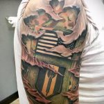 фото военных тату №311 - классный вариант рисунка, который хорошо можно использовать для преобразования и нанесения как военное тату на плече