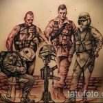 фото военных тату №508 - эксклюзивный вариант рисунка, который удачно можно использовать для переделки и нанесения как тату на военную тему