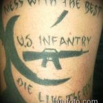 фото военных тату №558 - эксклюзивный вариант рисунка, который хорошо можно использовать для преобразования и нанесения как военные тату на руке