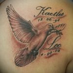 фото тату голубь №266 - крутой вариант рисунка, который легко можно использовать для переделки и нанесения как тату белый голубь