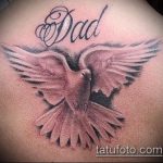 фото тату голубь №134 - достойный вариант рисунка, который хорошо можно использовать для доработки и нанесения как голубь мира тату