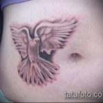 фото тату голубь №165 - достойный вариант рисунка, который хорошо можно использовать для преобразования и нанесения как тату пара голубей
