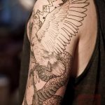 фото тату голубь №974 - достойный вариант рисунка, который легко можно использовать для преобразования и нанесения как тату голубь с гранатой