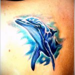 фото тату дельфин №384 - эксклюзивный вариант рисунка, который удачно можно использовать для переделки и нанесения как фото тату дельфин на лодыжке