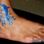 фото тату дельфин №636 - интересный вариант рисунка, который хорошо можно использовать для доработки и нанесения как фото тату дельфин на ноге