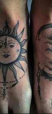 фото тату солнце и луна (значение) — пример интересного рисунка тату — 016 tatufoto.com