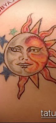 фото тату солнце и луна (значение) — пример интересного рисунка тату — 022 tatufoto.com