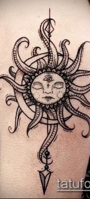 фото тату солнце и луна (значение) — пример интересного рисунка тату — 038 tatufoto.com
