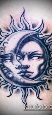 фото тату солнце и луна (значение) — пример интересного рисунка тату — 057 tatufoto.com