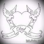 эскиз тату голубь №904 - крутой вариант рисунка, который удачно можно использовать для переработки и нанесения как тату белый голубь