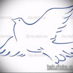 эскиз тату голубь №92 - классный вариант рисунка, который хорошо можно использовать для переработки и нанесения как тату на шее голуби