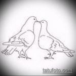 эскиз тату голубь №751 - эксклюзивный вариант рисунка, который успешно можно использовать для доработки и нанесения как тату голубь на руке