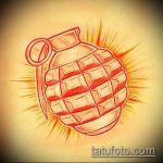 эскиз тату граната №598 - достойный вариант рисунка, который хорошо можно использовать для преобразования и нанесения как черепаха граната тату