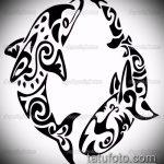 эскиз тату дельфин №824 - классный вариант рисунка, который легко можно использовать для переделки и нанесения как татуировка дельфин на запястье