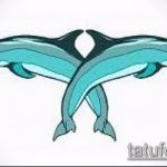 эскиз тату дельфин №17 - интересный вариант рисунка, который успешно можно использовать для преобразования и нанесения как татуировка дельфин на запястье