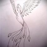 эскиз тату жар птица №872 - достойный вариант рисунка, который удачно можно использовать для переделки и нанесения как татуировка жар птица на руке