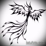 эскиз тату жар птица №521 - достойный вариант рисунка, который легко можно использовать для преобразования и нанесения как татуировка жар птица на руке