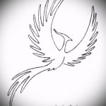эскиз тату жар птица №785 - классный вариант рисунка, который успешно можно использовать для переработки и нанесения как татуировка жар птица на спине