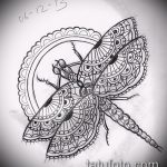 эскиз тату жук №211 - крутой вариант рисунка, который удачно можно использовать для доработки и нанесения как татуировка жук на руке