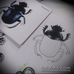 эскиз тату жук №104 - достойный вариант рисунка, который легко можно использовать для переработки и нанесения как татуировка жук на запястье