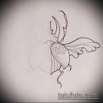 эскиз тату жук №739 - интересный вариант рисунка, который легко можно использовать для переделки и нанесения как татуировка жук в клетке
