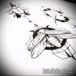 эскиз тату жук №136 - прикольный вариант рисунка, который легко можно использовать для доработки и нанесения как татуировка жук на шее