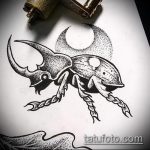 эскиз тату жук №202 - крутой вариант рисунка, который хорошо можно использовать для преобразования и нанесения как татуировка жук на зоне