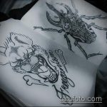 эскиз тату жук №510 - классный вариант рисунка, который легко можно использовать для переработки и нанесения как татуировка жук на среднем пальце