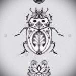 эскиз тату жук №900 - классный вариант рисунка, который хорошо можно использовать для доработки и нанесения как татуировка жук на среднем пальце