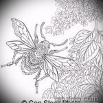 эскиз тату жук №551 - крутой вариант рисунка, который удачно можно использовать для доработки и нанесения как татуировка жук на зоне
