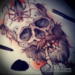 эскиз тату жук №544 - достойный вариант рисунка, который удачно можно использовать для доработки и нанесения как татуировка жук на руке