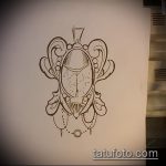 эскиз тату жук №206 - прикольный вариант рисунка, который легко можно использовать для доработки и нанесения как татуировка жук на пальце