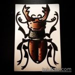 эскиз тату жук №927 - уникальный вариант рисунка, который хорошо можно использовать для переделки и нанесения как татуировка жук на пальце