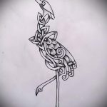 эскиз тату журавль №702 - крутой вариант рисунка, который хорошо можно использовать для доработки и нанесения как эскиз тату журавль оригами