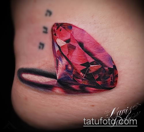 фото тату рубин (ruby tattoo) (значение) пример рисунка 057