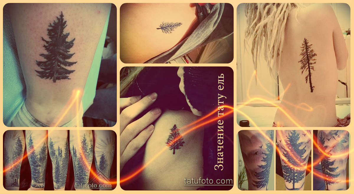 Значение тату ель - примеры классных готовых татуировок на фото