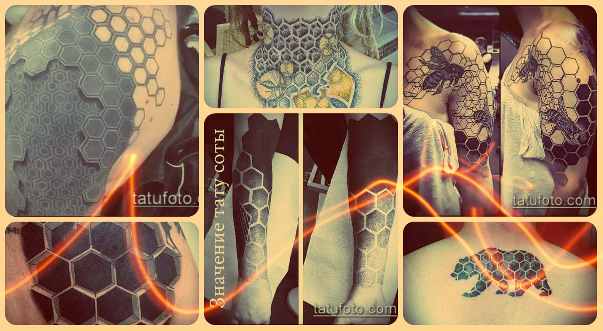 Значение тату соты - примеры классных татуировок на фото
