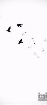 Эскиз одуванчик с птицами - 68 фото