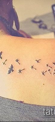 фото одуванчик с птицами (Dandelion Tatto) (значение) — пример рисунка — 004 tatufoto.com
