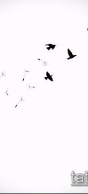 фото одуванчик с птицами (Dandelion Tatto) (значение) — пример рисунка — 005 tatufoto.com