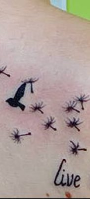 фото одуванчик с птицами (Dandelion Tatto) (значение) — пример рисунка — 006 tatufoto.com